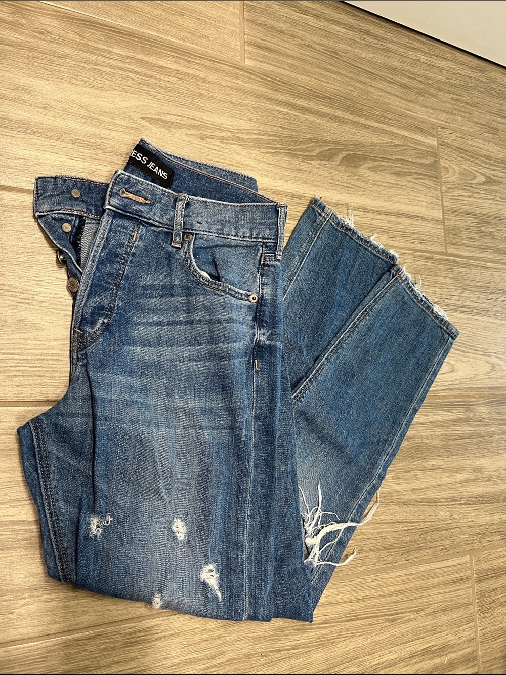 Distressed Blue Women’s Jeans - Express